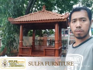 Gazebo Batang Kayu Kelapa Minimalis Terbaru