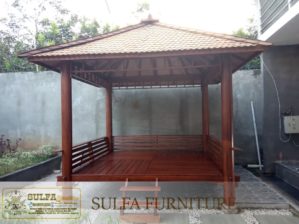Gazebo Taman Belakang Rumah Kayu Jati Sulfa Furniture Sulfa Furniture