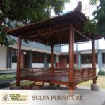 Gazebo Glugu Kayu Kelapa Ukuran 3 Meter