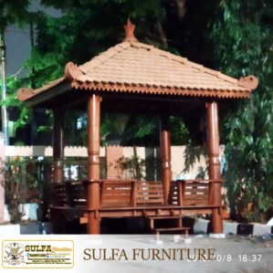 Gazebo Jawa Kayu Kelapa Model Minimalis