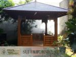 Gazebo Kayu Jati Asli Desain Minimalis Terbaru