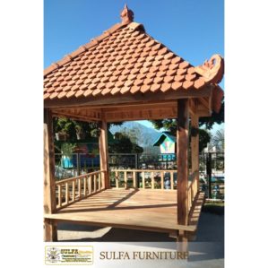 Gazebo Kayu Jati Jepara Minimalis Murah