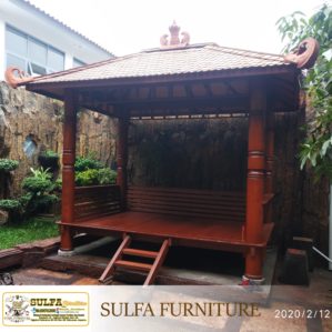 Gazebo Untuk Rumah Minimalis Kayu Kelapa